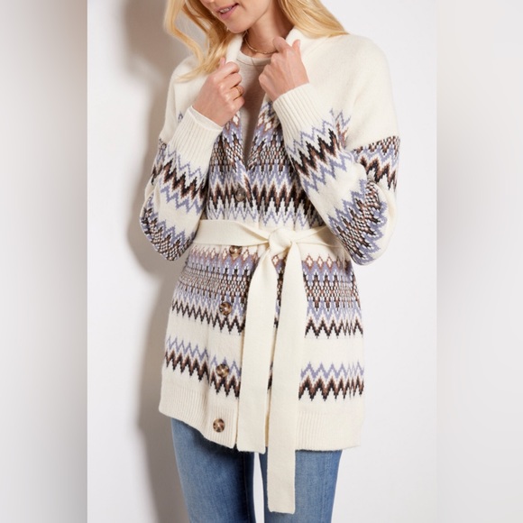 Evereve Mari Fair Isle Cardigan - Picture 3 of 8